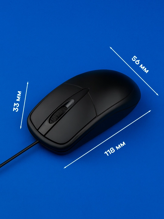 Simli optik sichqoncha USB 1000 DPI — noutbuk va kompyuter uchun qulay dizayn