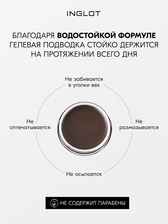 INGLOT AMC Eyeliner Gel гелевая подводка для глаз водостойкая, матовая 5.5 мл