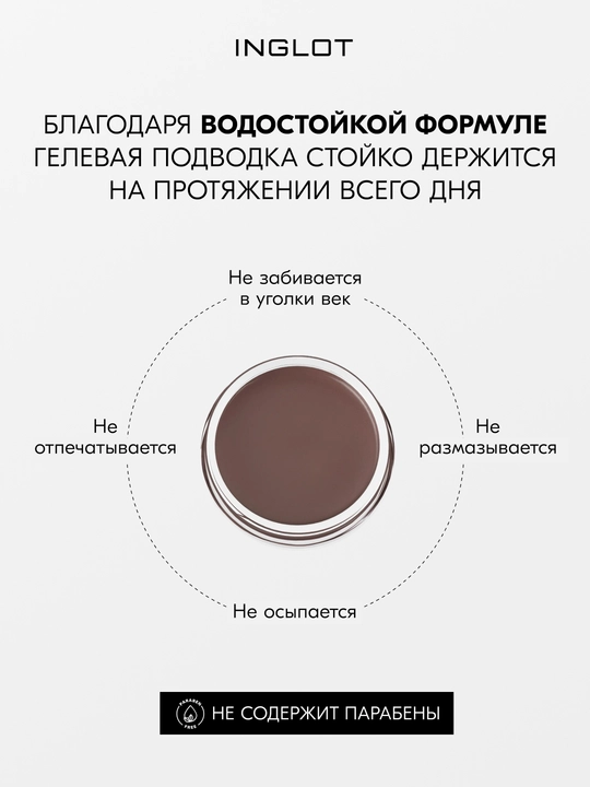 INGLOT AMC Eyeliner Gel гелевая подводка для глаз водостойкая, матовая 5.5 мл