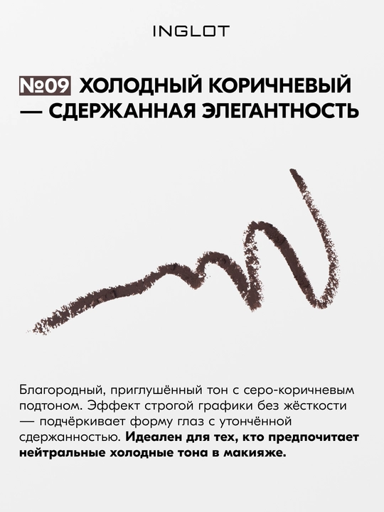INGLOT Kohl Pencil кайал для глаз, стойкий карандаш для слизистой и века, водостойкий