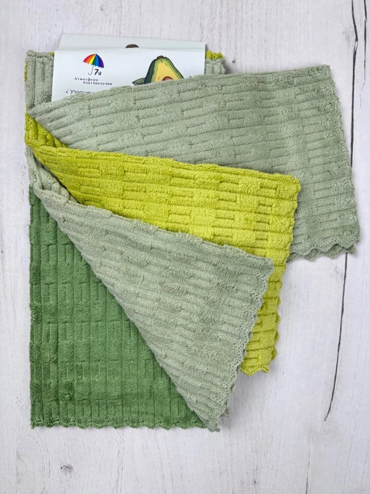 Полотенца кухонные из микрофибры, набор 4 шт, 30х30 см