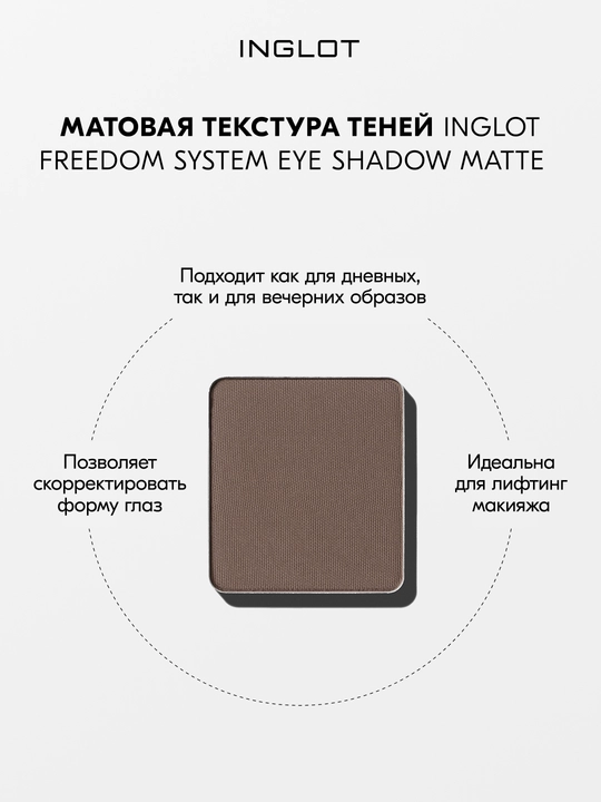Тени для век матовые INGLOT Eye Shadow Matte рефил, стойкие, пигментированные