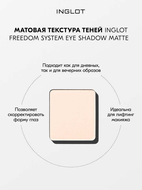 Тени для век матовые INGLOT Eye Shadow Matte рефил, стойкие, пигментированные