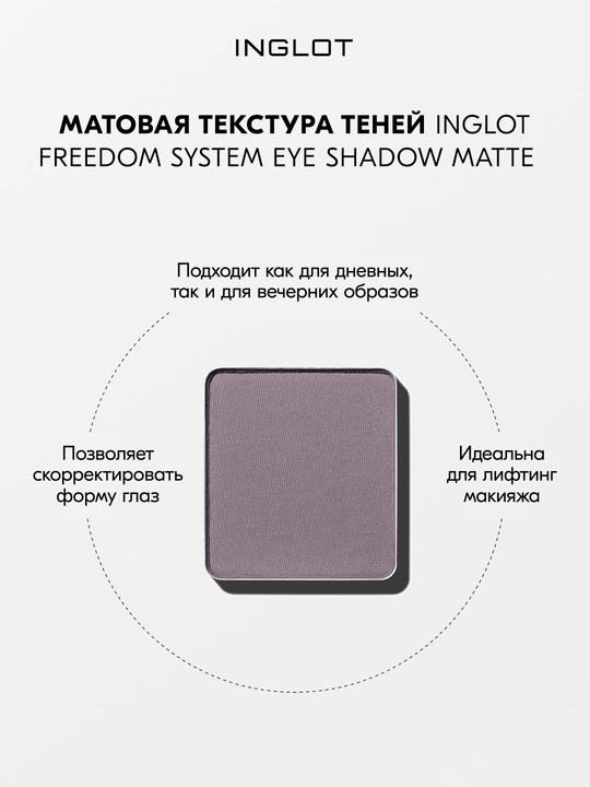 Тени для век матовые INGLOT Eye Shadow Matte рефил, стойкие, пигментированные