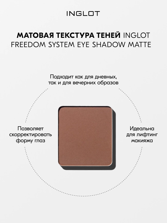 Тени для век матовые INGLOT Eye Shadow Matte рефил, стойкие, пигментированные