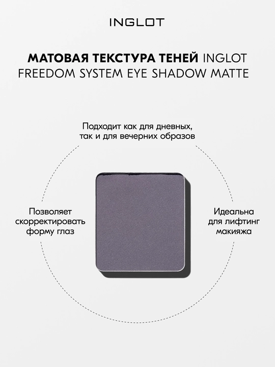 Тени для век матовые INGLOT Eye Shadow Matte рефил, стойкие, пигментированные