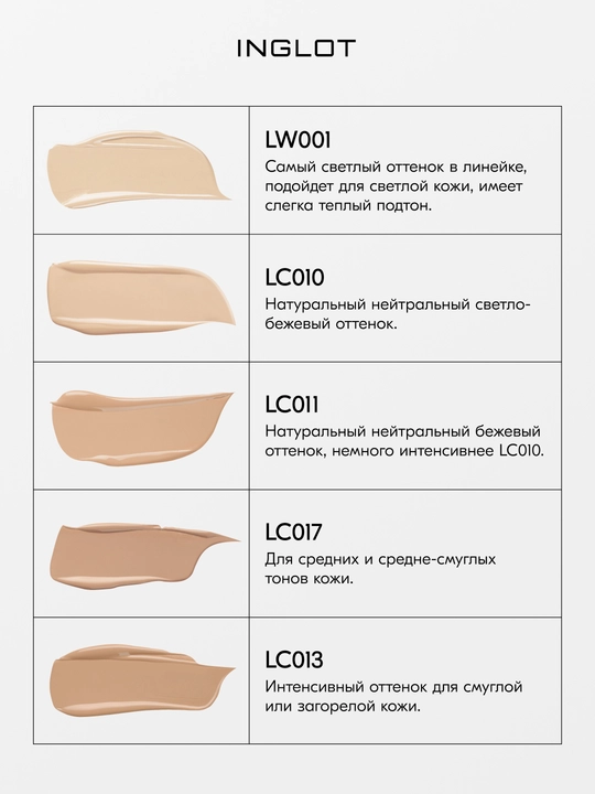 Inglot Тональный крем для лица All Covered тональная основа, стойкая, 30 мл