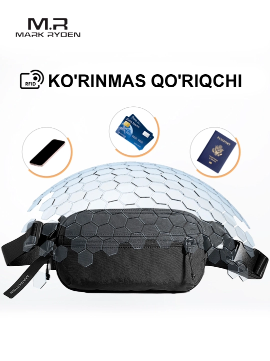 Yelkali sumka Mark Ryden MR308, RFID himoya bilan, erkaklar va ayollar uchun