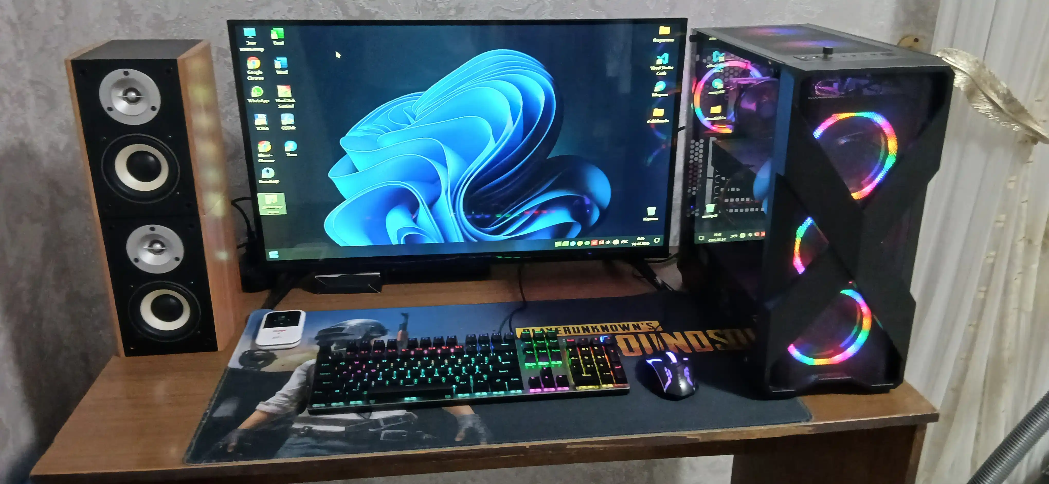 RGB-вентилятор для компьютера, 120 мм , радужный цвет, с высоким воздушным потоком