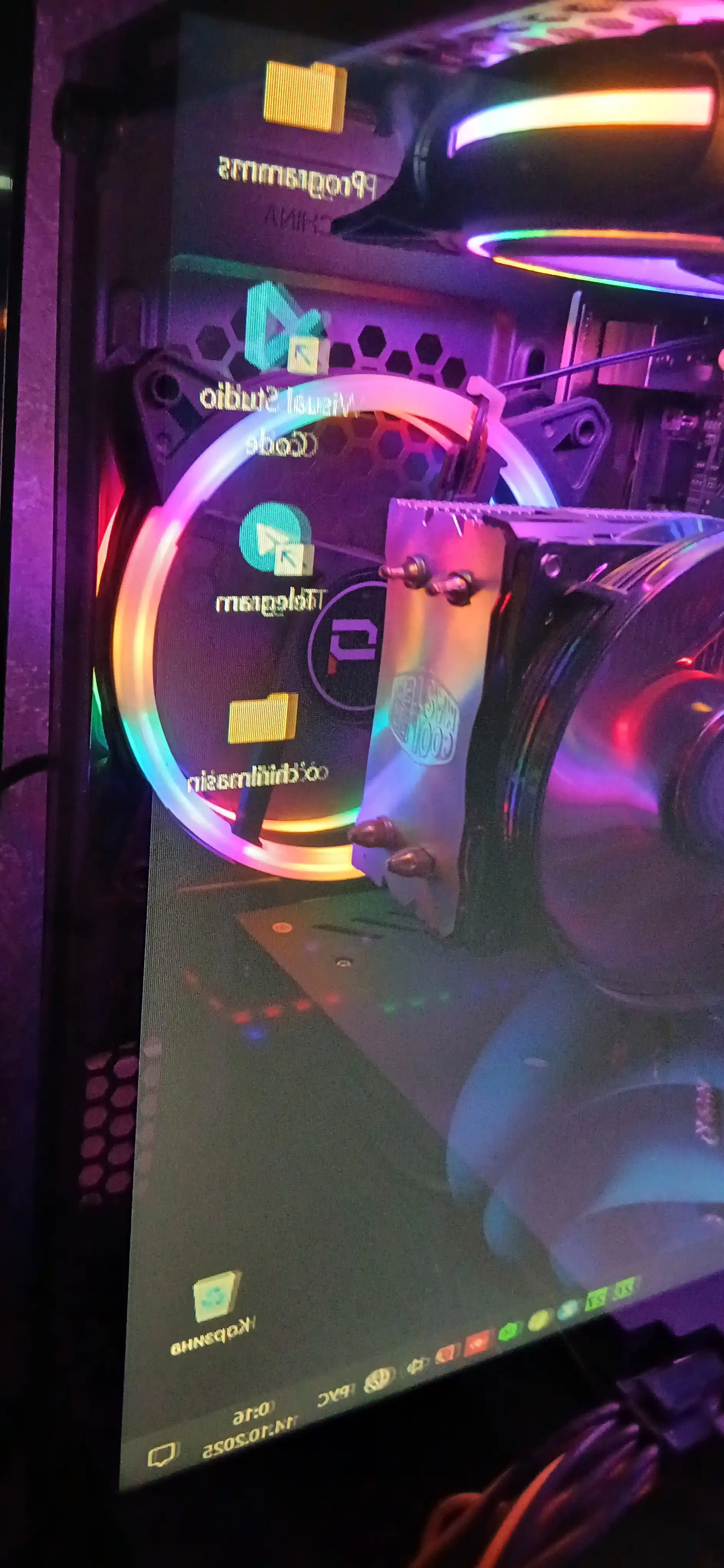 RGB-вентилятор для компьютера, 120 мм , радужный цвет, с высоким воздушным потоком