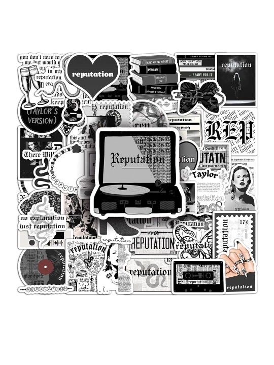 Nakleykalar, stikerlar Musiqa, notalar, Taylor Swift, Blackpink xonanda, yulduzlar, albom