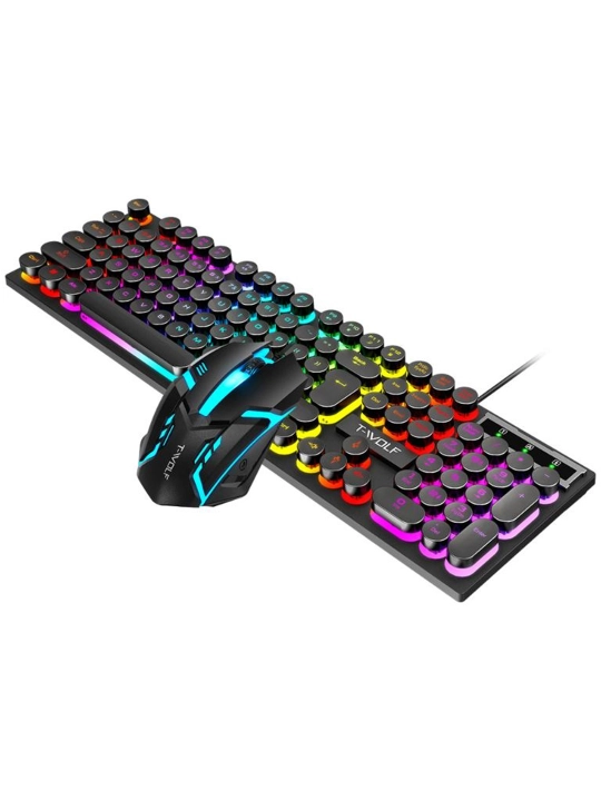Игровая клавиатура и мышь T-wolf TF200, TF270, с RGB-подсветкой
