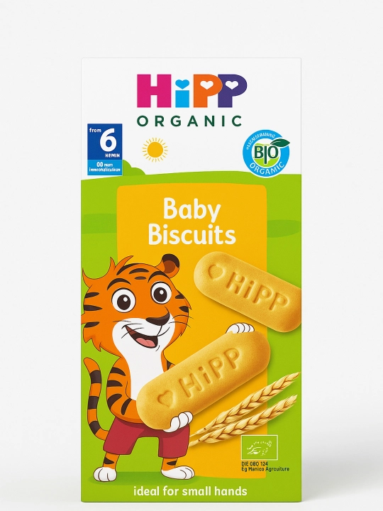 Yog‘siz va sun’iy qo‘shimchalarsiz pechenуe HiPP Baby's, 6+ oy, 180 g