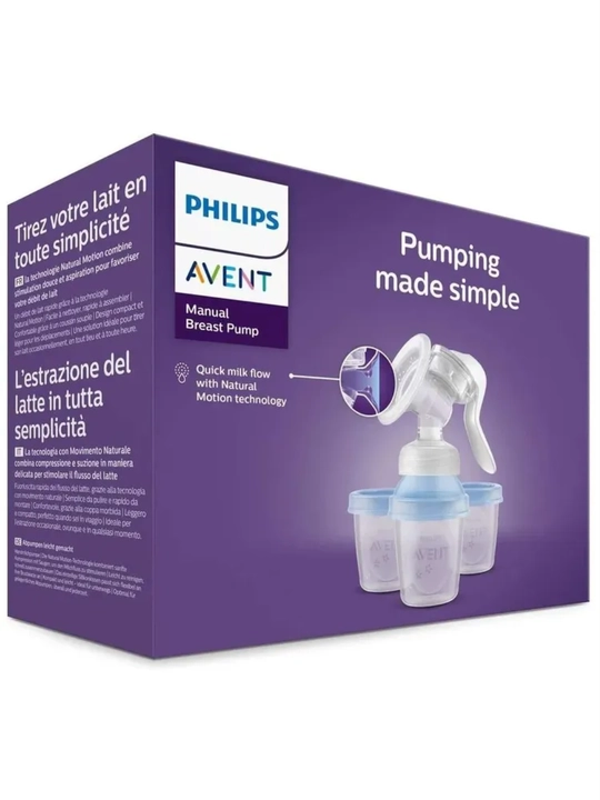 Philips Avent SCF430/13 tabiy harakatlanuvchi qo'lda ko'krak pompasi