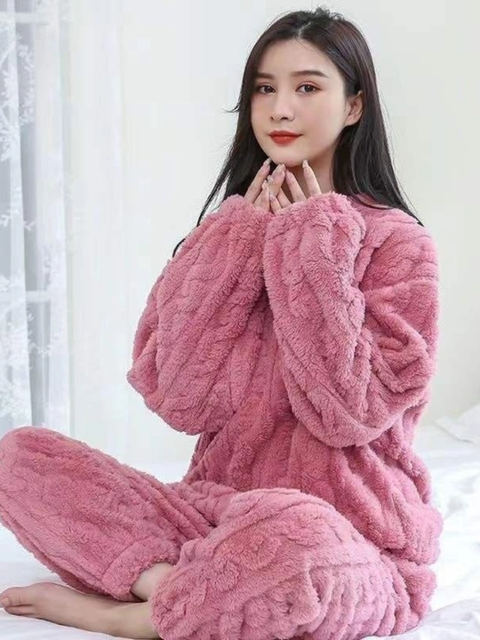 Ayollar pijamalari, issiq to'plam, malomer, uy kiyimi, paxmoq, shimli, 14 xil rang