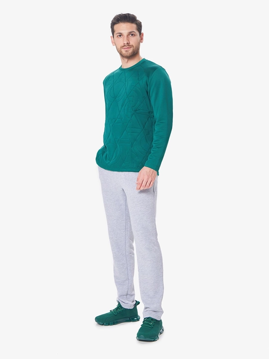 Мужской свитшот 7SABER GEOMETRIC LINE лонгслив с геометрическим узором