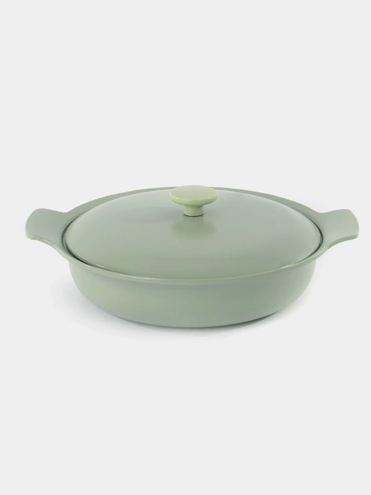 BergHOFF Сотейник Ron 28 см, чугунный, с крышкой, зеленый - 