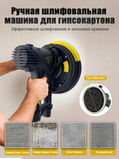 720 Вт портативный шлифмашина для стен и потолков