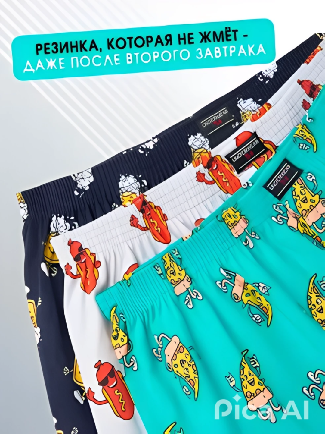 Трусы мужские, набор 3 и 4 шт, мягкие, повседневные
