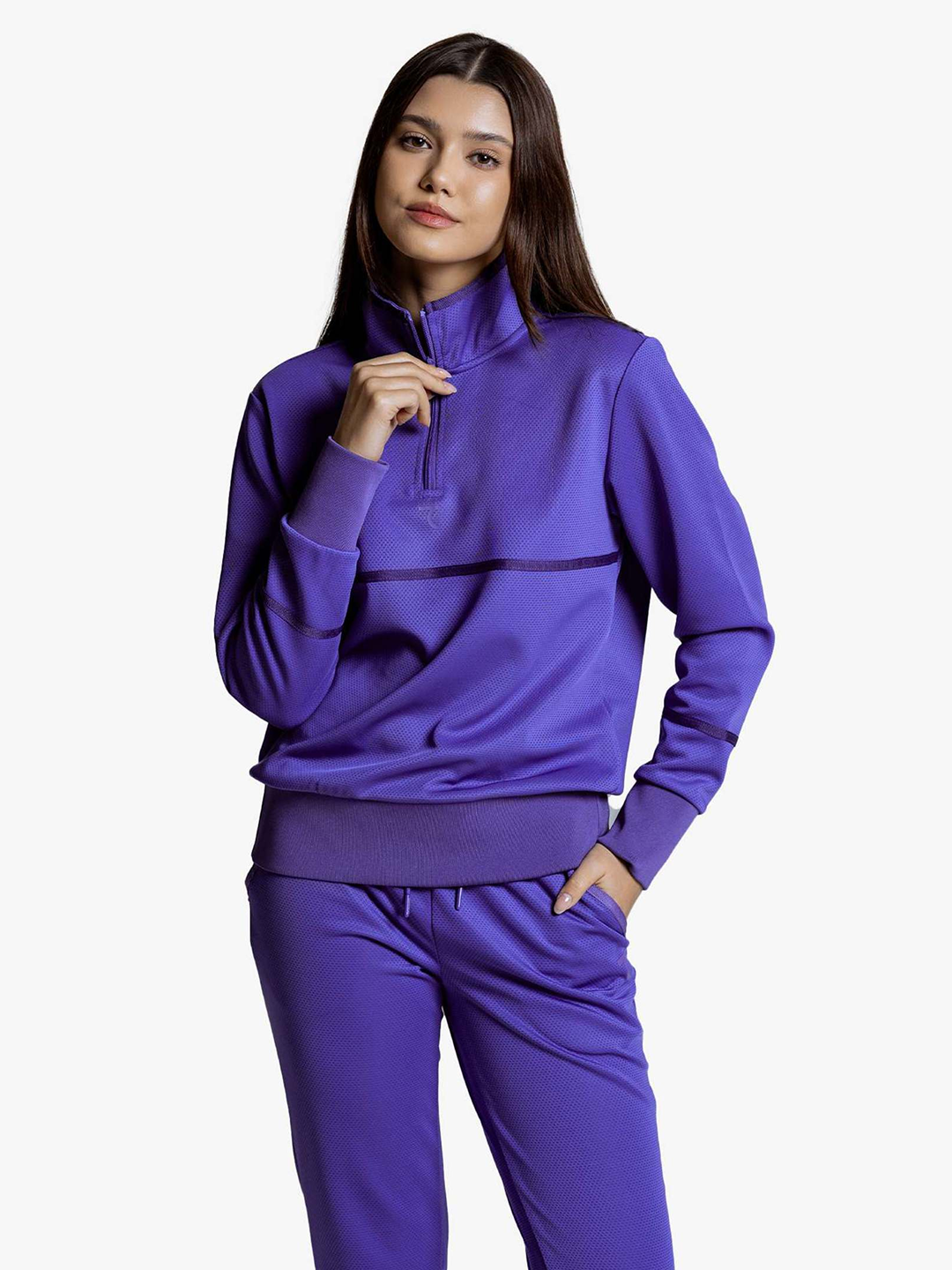 Ayollar tolstovkasi 7SABER Comfort Line olimpiyka 1/4 molniya bilan