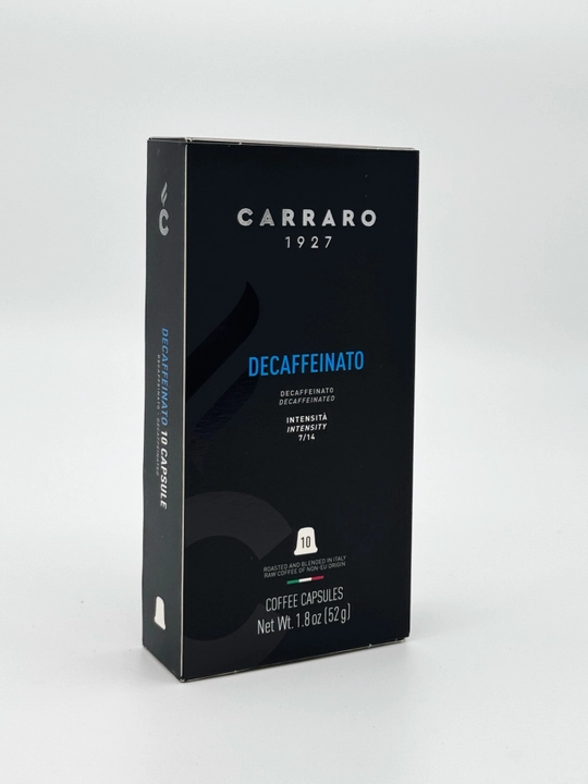 Carraro Decaffeinato kapsuladagi qahva, 10 dona (57 g), Nespresso uchun - 