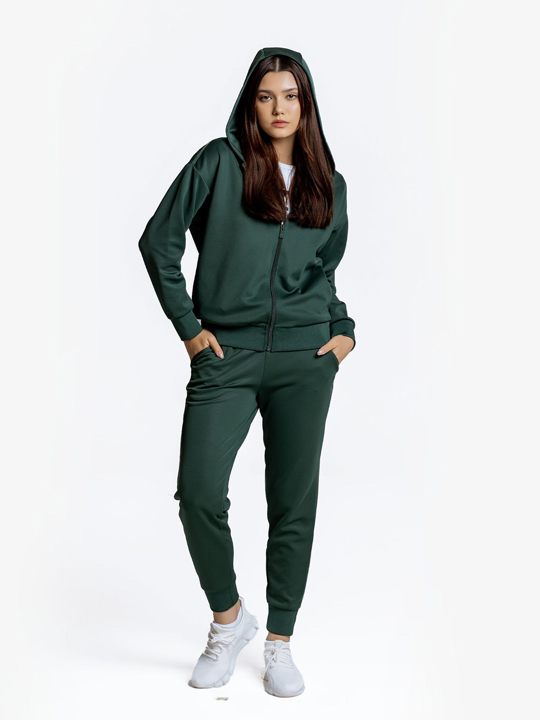 Ayollar hudi 7SABER Comfort Line Hoodie to'qima kofta molniyali