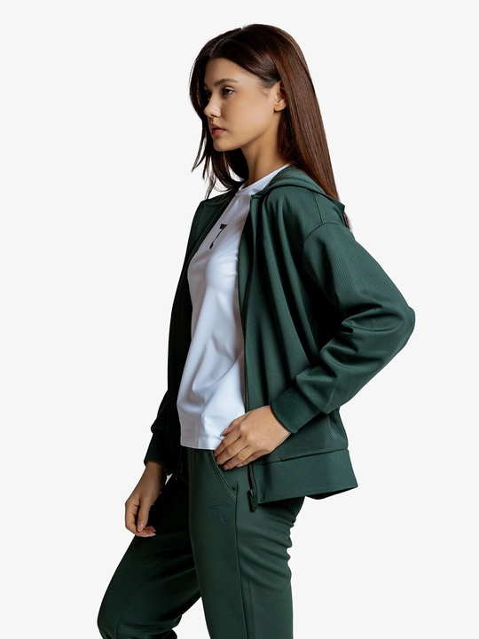 Ayollar hudi 7SABER Comfort Line Hoodie to'qima kofta molniyali