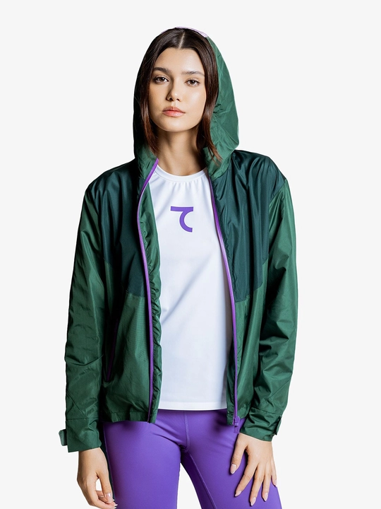 Ayollar shamol-yomg'ir ko'ylagi 7SABER Rain Active kurtka binafsha molniyali