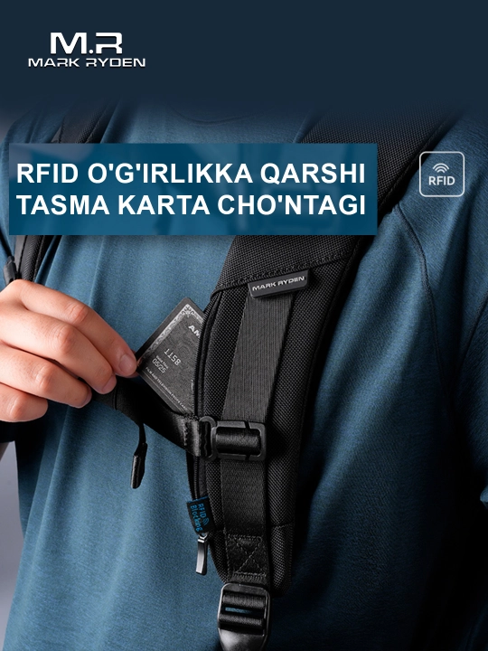Ryukzak Mark Ryden MR8288 17,3"-18", noutbukga, erkaklar uchun, sayohatga
