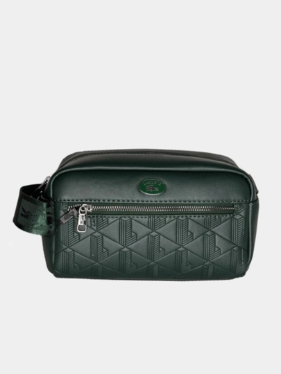 Мужская барсетка Lacoste, с удобным ремешком, 3 отделениями, водонепроницаемая, для подарка — BAGLY-LACOSTE-ЗЕЛЕН