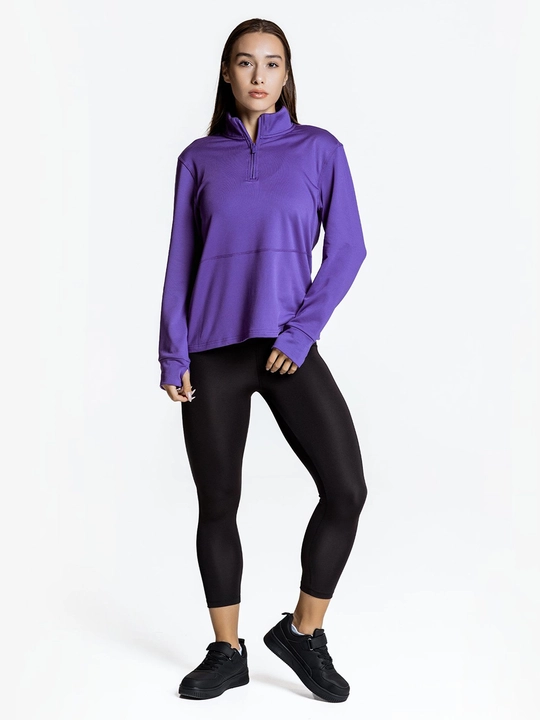 Yoqasida zamogi va printi bo'lgan ayollar longslivi 7SABER Sport Motion