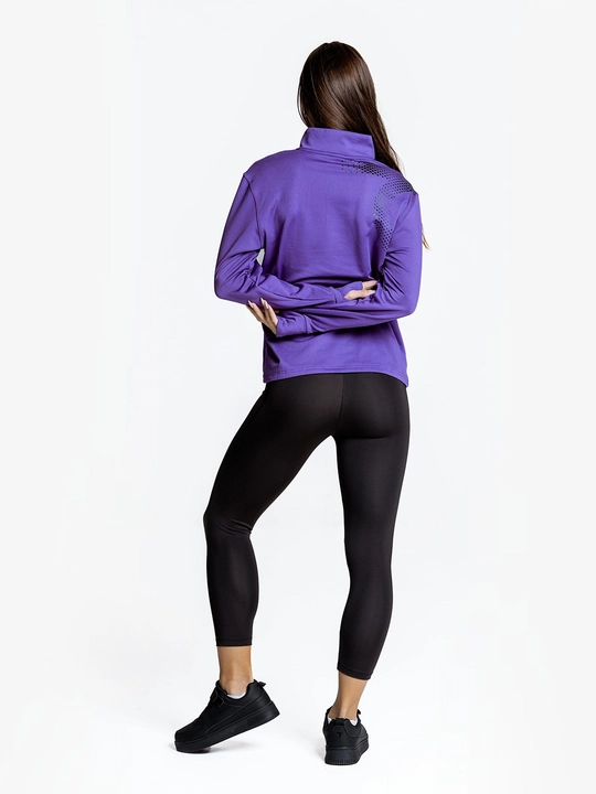 Yoqasida zamogi va printi bo'lgan ayollar longslivi 7SABER Sport Motion
