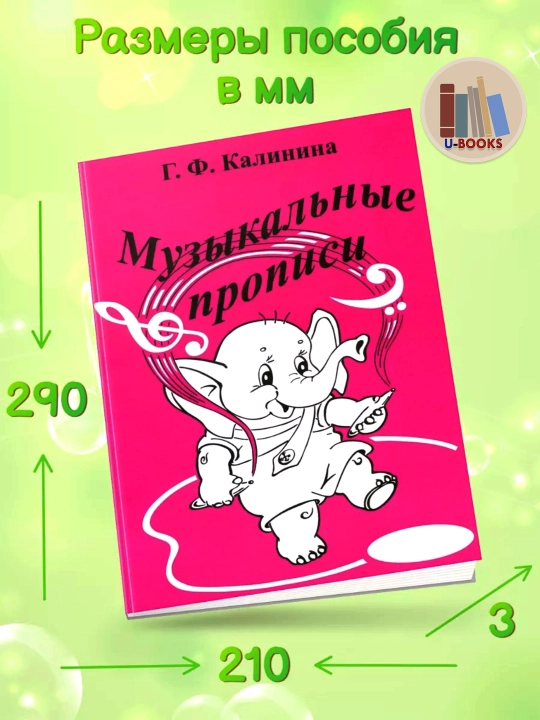 Музыкальные прописи - Калинина Г.Ф - А4 формат. Обучение музыке