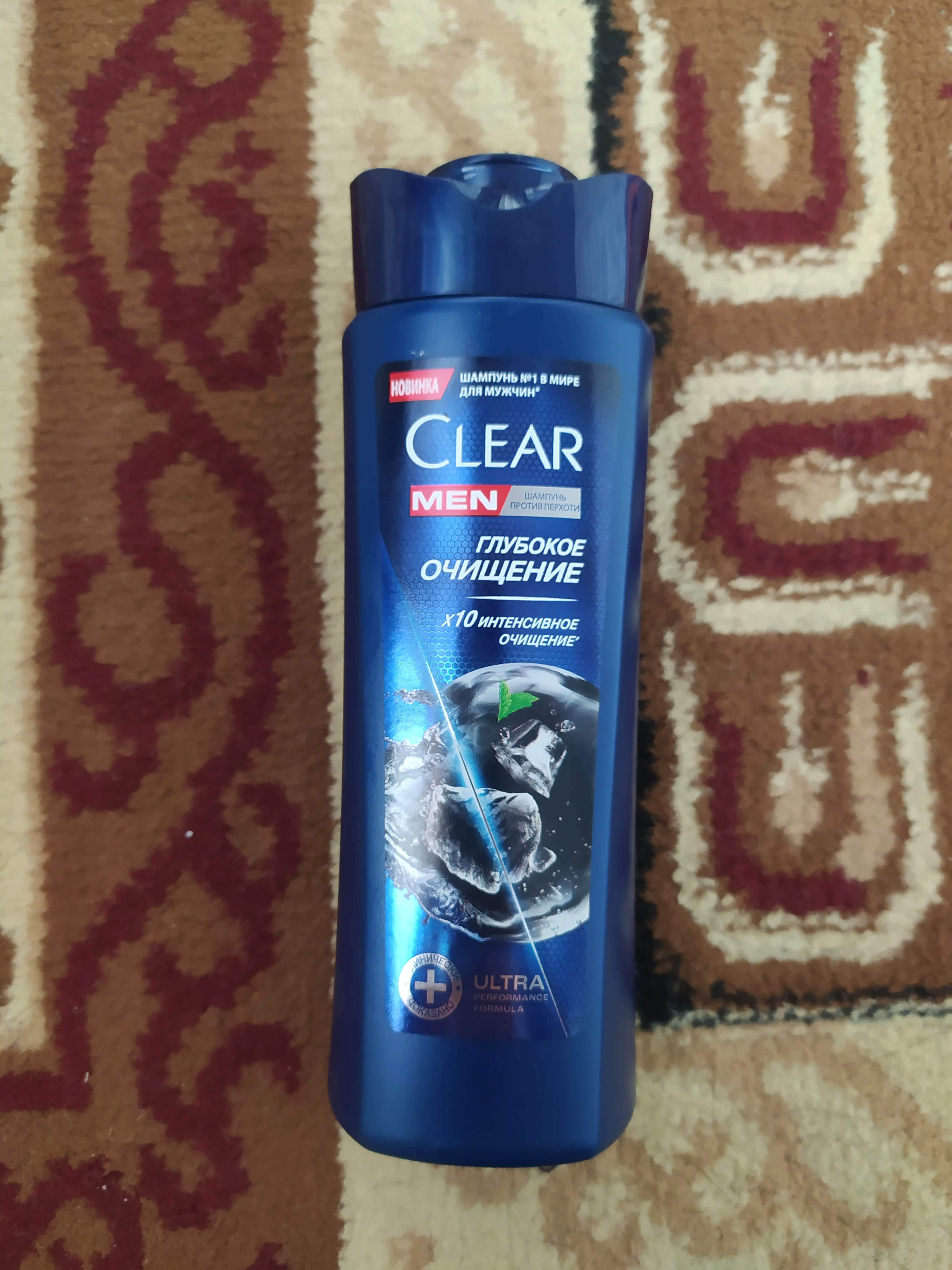 Шампунь для волос CLEAR MEN против перхоти, ГЛУБОКОЕ ОЧИЩЕНИЕ С УГЛЕМ,180 мл