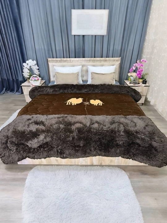 Одеяло на 2 персоны, пуховое, мягкое, 200*230см - 