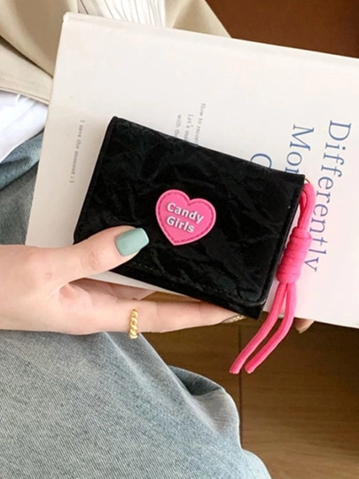 Компактный кошелек для женщин и девочек, cardholder — HFSTORE-KOSHLYK-ЧЕРНСТЕ