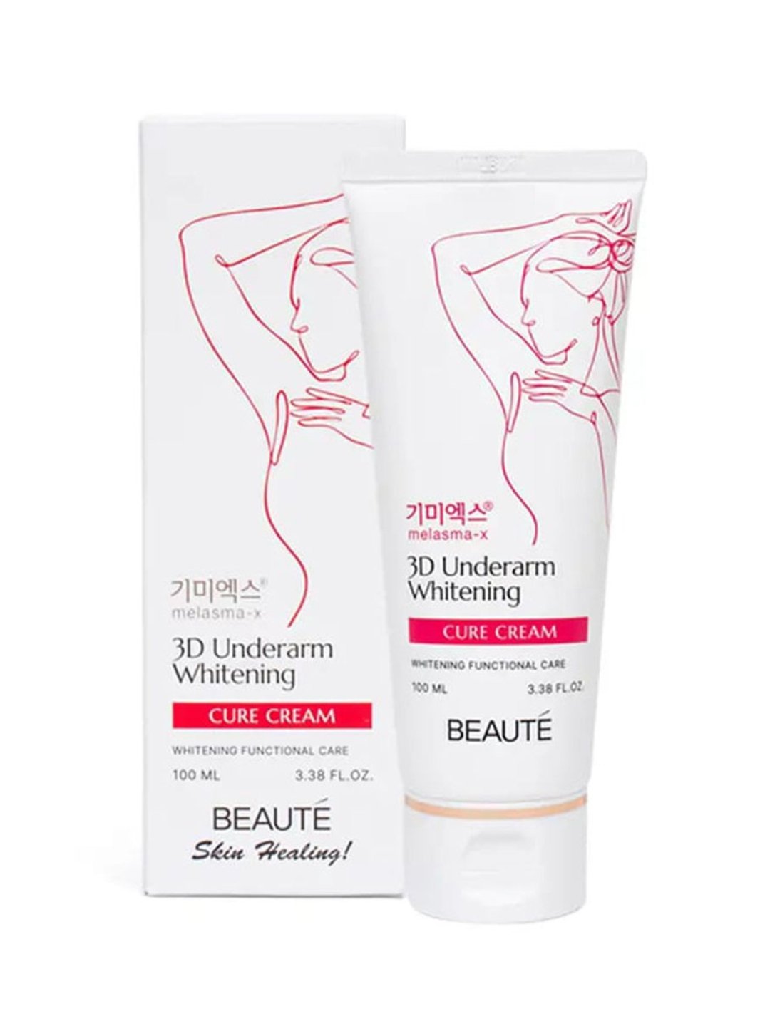 BEAUTE 3D Underarm Whitening Cure Cream – qo'ltiq osti, intim joylarni oqartirish - 