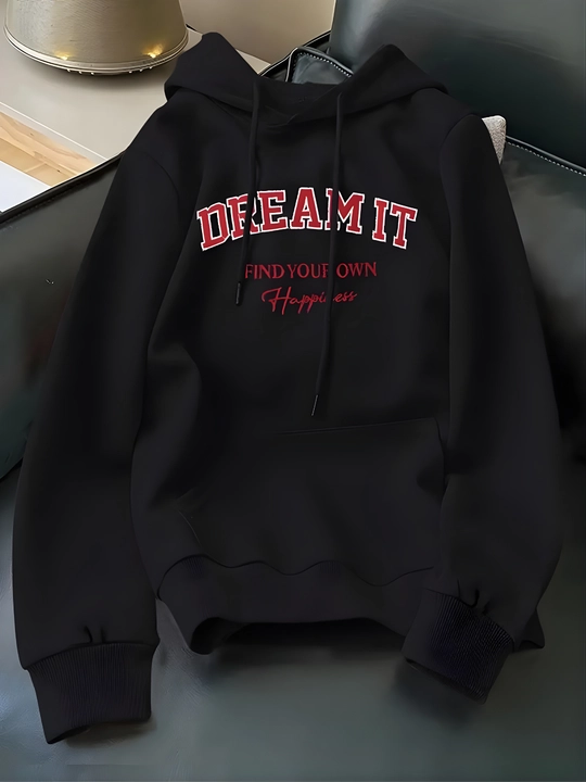 Женское худи с капюшоном DREAM IT, тёплое и мягкое, оверсайз
