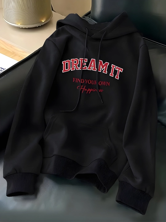 Женское худи с капюшоном DREAM IT, тёплое и мягкое, оверсайз