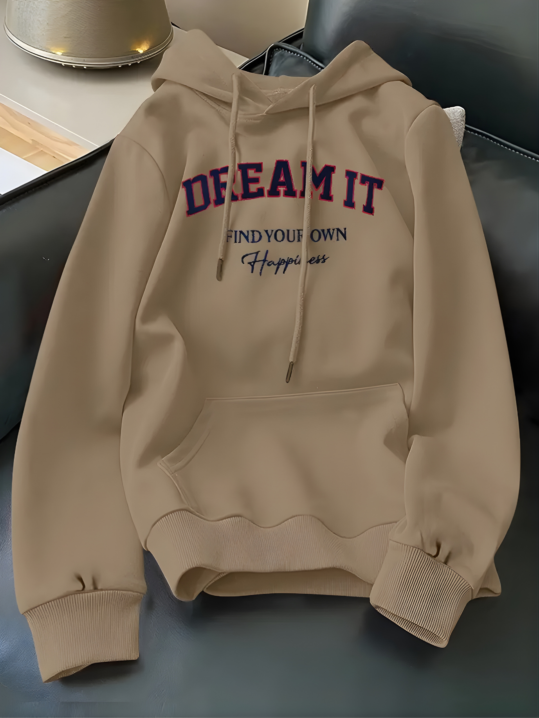 Женское худи с капюшоном DREAM IT, тёплое и мягкое, оверсайз