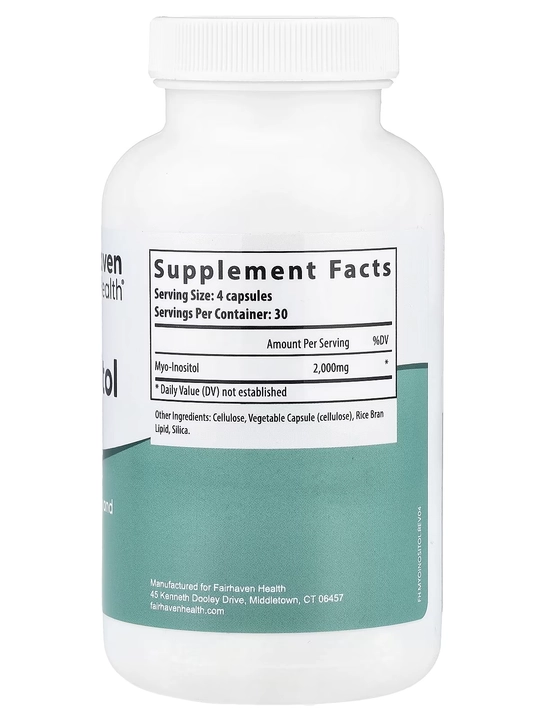 Мио-инозитол, Fairhaven Health, 120 капсул