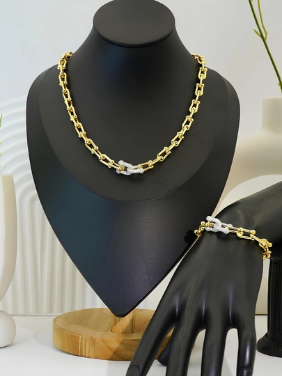 Подарки Tiffany для женщин, цепочки, украшения, женские аксессуары, ювелирные изделия — ZARRINA-TIFFANYZANJIR-БЕЖЕВ