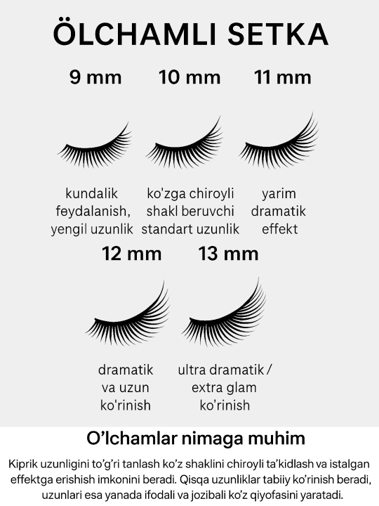 Kirpiklar ulash uchun