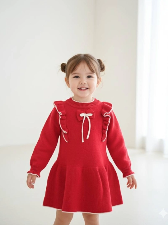 Праздничное платье для девочки 1-5 лет, трикотажное на новый год, зима