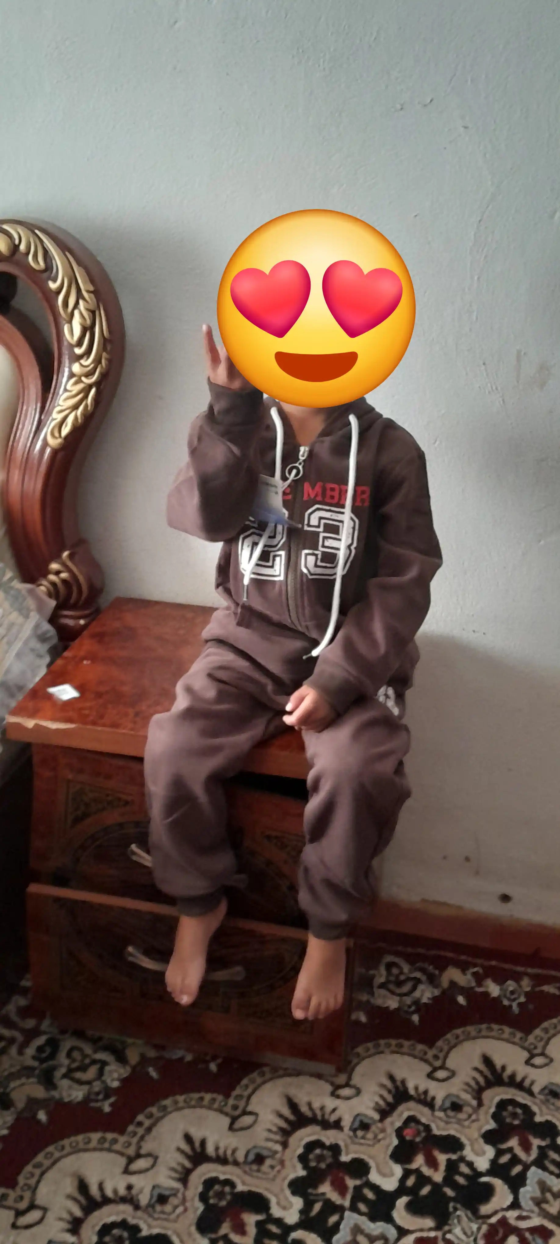 O‘g‘il va qiz bolalar uchun sport kostyumi, ikki iplik qalinlikda,1-5 yosh bolalar kiyimi