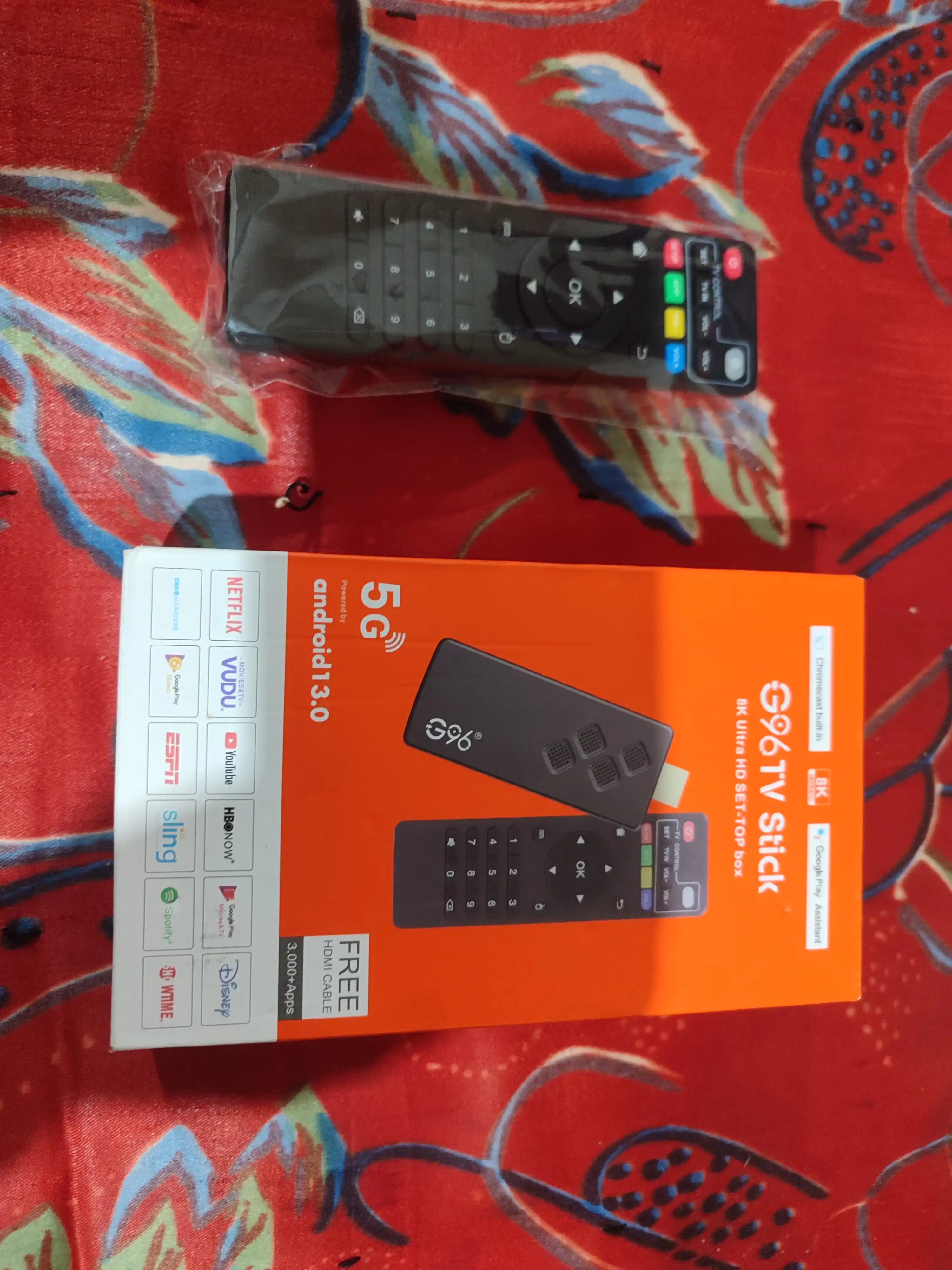 Android Smart TV Box G96 8k android13.0, infraqizil masofadan boshqarish pulti, 2GB 8GB