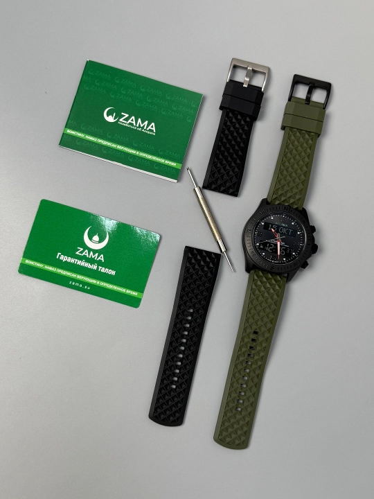 Erkaklar uchun soat ZAMA WATCH, suvga chidamli, sport, namoz vaqtini eslatuvchi