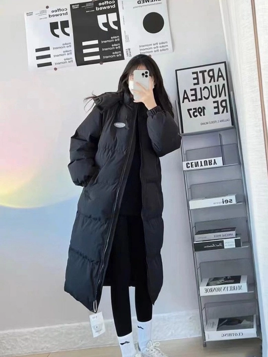 Kurtka ayollar uchun, issiq uzun kurtka - EllyFashion kapyushonli, qishki oversize puxovik