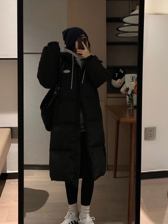 Kurtka ayollar uchun, issiq uzun kurtka - EllyFashion kapyushonli, qishki oversize puxovik