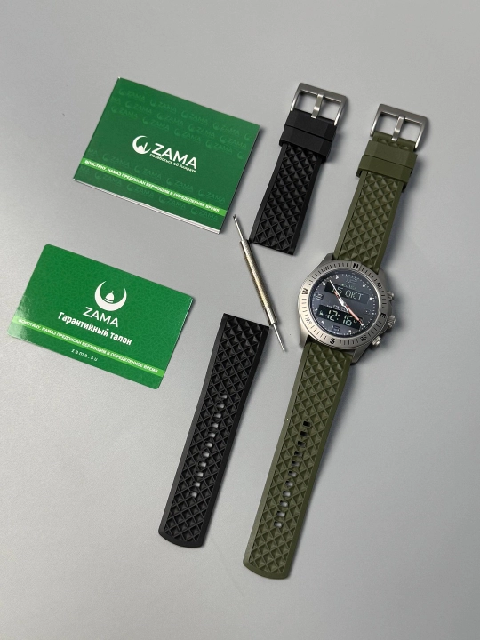 Safir kristalli soat ZAMA WATCH, namoz vaqtini eslatuvchi, zarbaga chidamli